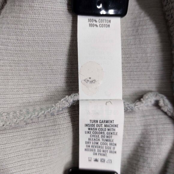 Aerie Pullover Womens Sz L Pastel Green Hoodie Waffle Knit Drawstring Cotton - Picture 8 of 12